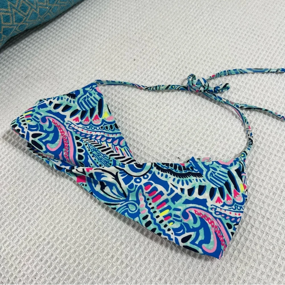 Aerie by‎ American Eagle Bikini Swimsuit Swim Criss Cross Top Bright